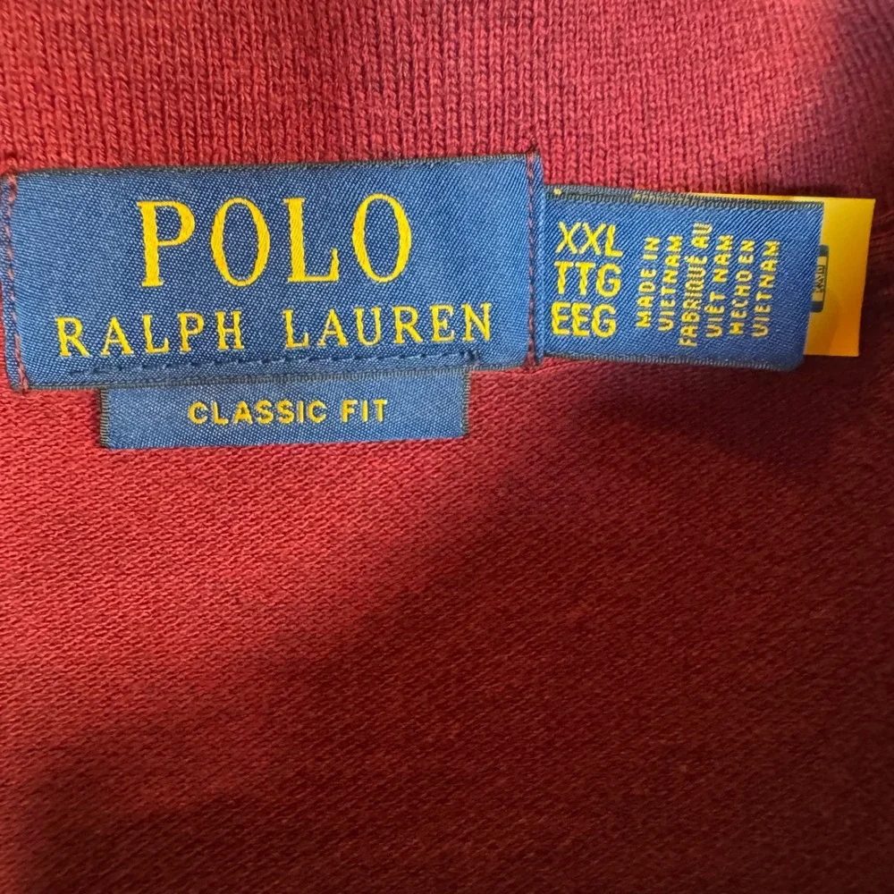 Polo Ralph Lauren Classic Fit Maroon Polo Shirt XXL Golf Rugby Cotton‎ Casual